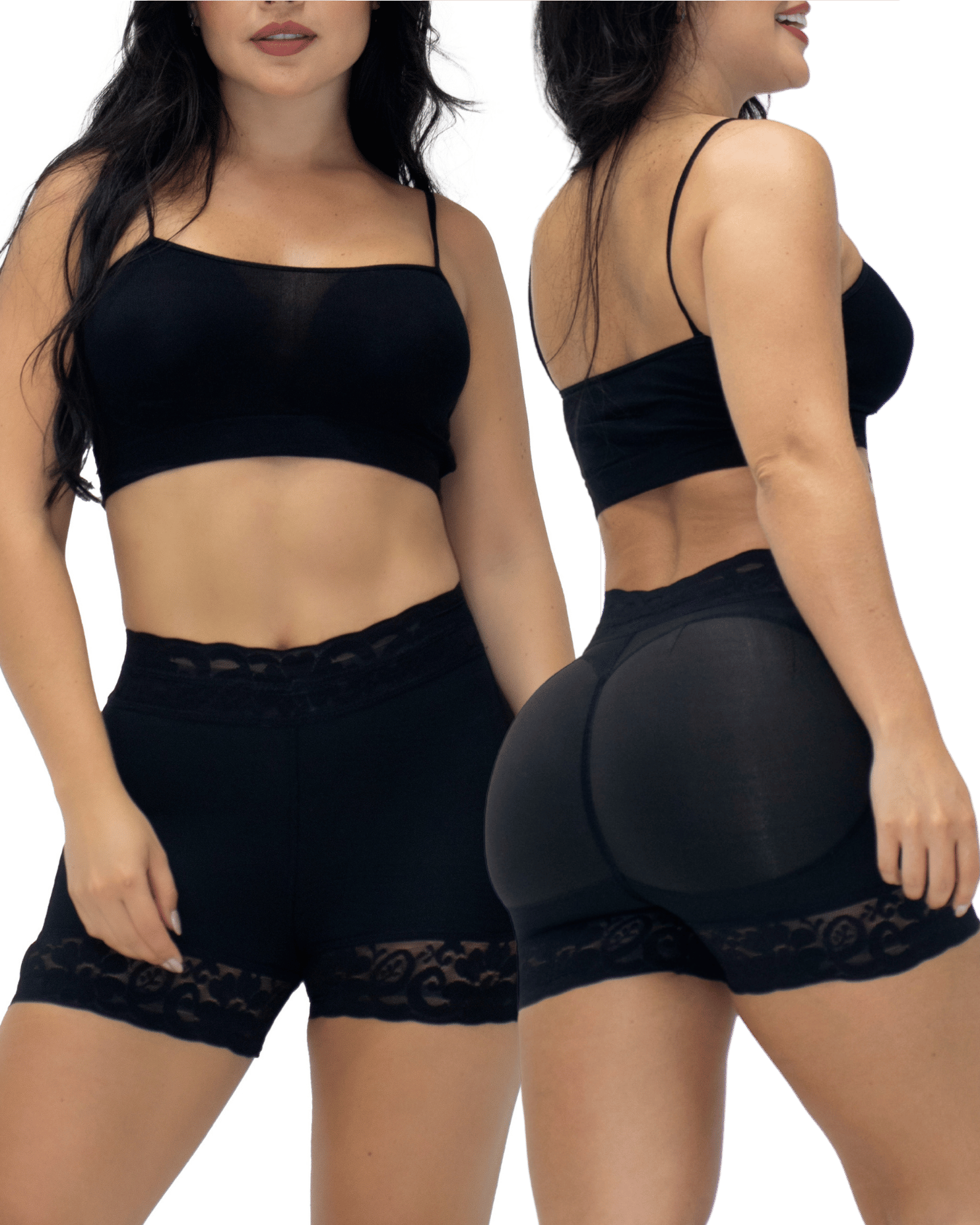 Faja Moldeadora Colombiana - 🟡⚫Short Cachetero CARICIA-NUA / ¡Máximo efecto levanta cola! Invisible y discreto.