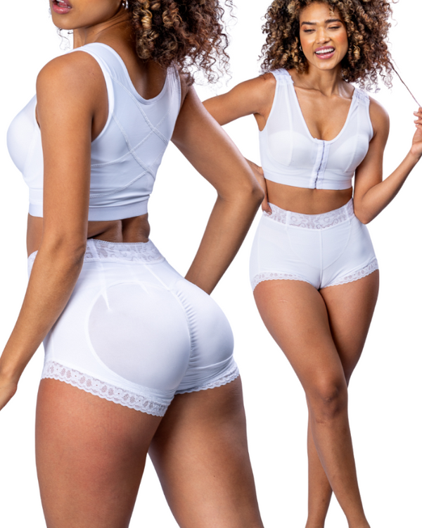 Faja Moldeadora Colombiana - 🟡⚫🟤Short de Varilla ECO-NAIYA / Ideal para control de abdomen y uso diario. pushup.cl