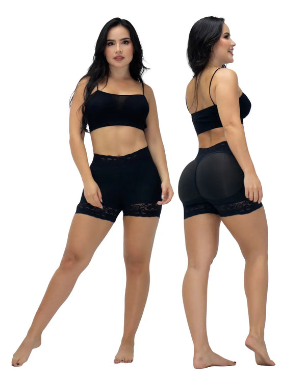 Faja Moldeadora Colombiana - 🟡⚫Short Cachetero CARICIA-NUA / ¡Máximo efecto levanta cola! Invisible y discreto. pushup.cl